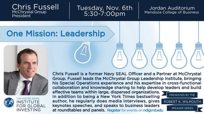 Leadership Speaker: Chris Fussell, former Navy SEAL